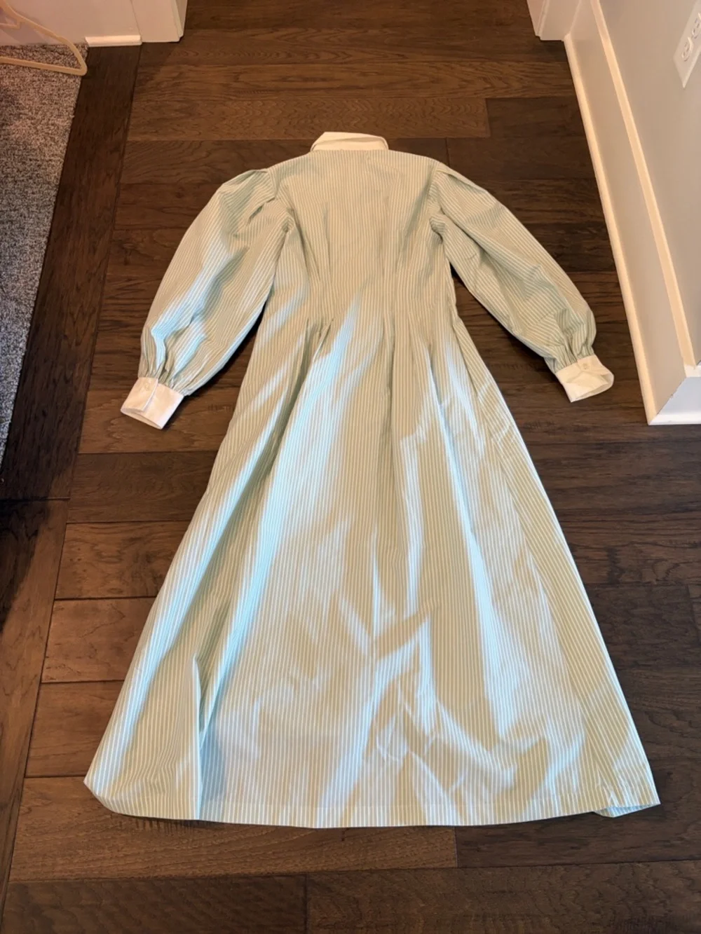 New with Tags Tuckernuck Green and White Striped Embellished Corinne Dress Sz S - Picture 15 of 15